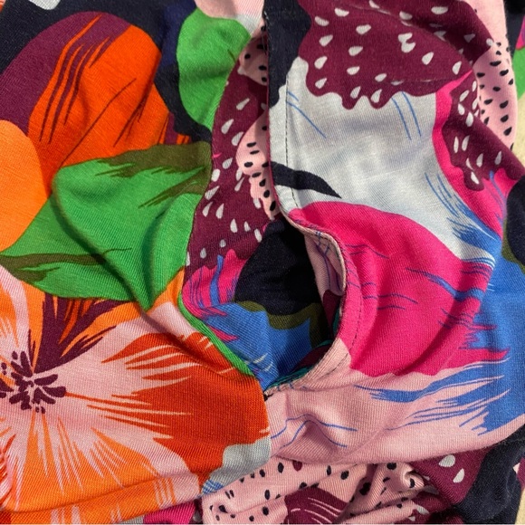 Soma Tropical Floral Flutter Sleeve Maxi Dress - Size M - Picture 8 of 9